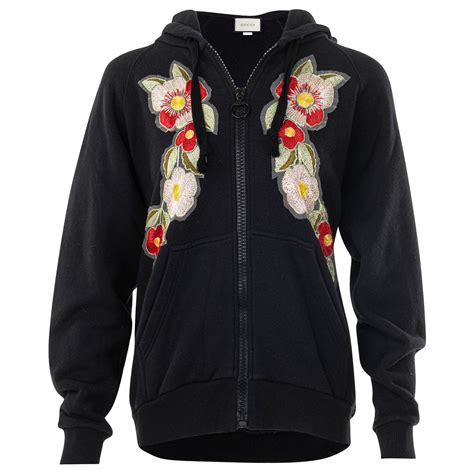 Gucci Embroidered Flowers Hoodie 